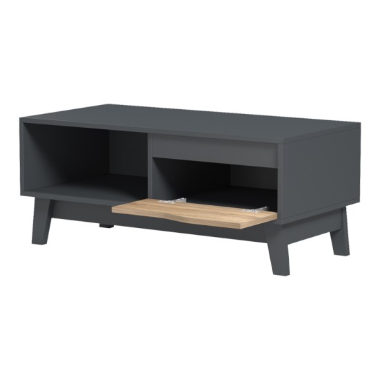 Τραπέζι σαλονιού Judas  ανθρακί-sonoma 90x45x38.5εκ