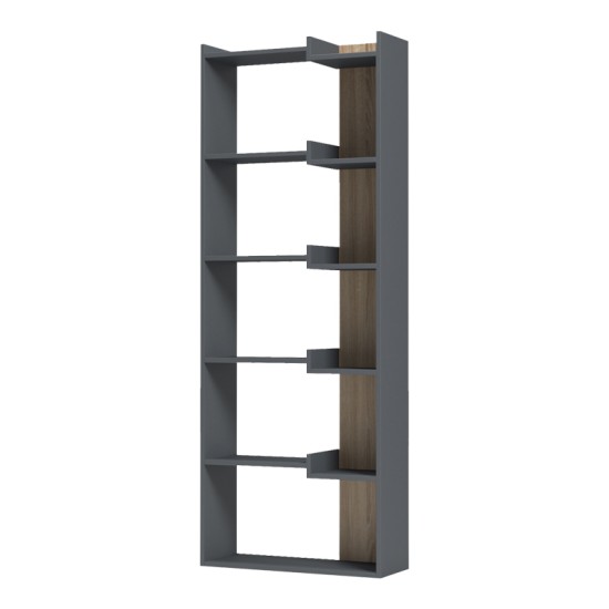 Βιβλιοθήκη Corpus  ανθρακί-sonoma 61x22x162εκ