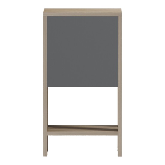 Κομοδίνο Reppo  sonoma-ανθρακί 30x30x55εκ