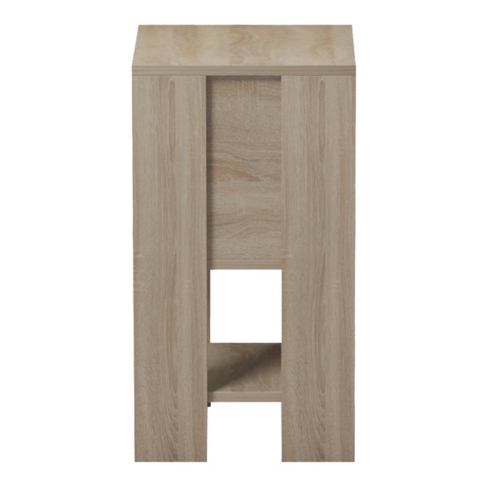 Κομοδίνο Reppo  sonoma-ανθρακί 30x30x55εκ