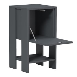 Κομοδίνο Reppo  ανθρακί 30x30x55εκ