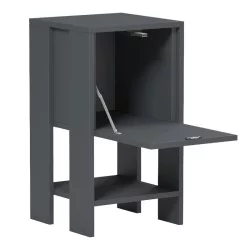 Κομοδίνο Reppo  ανθρακί 30x30x55εκ