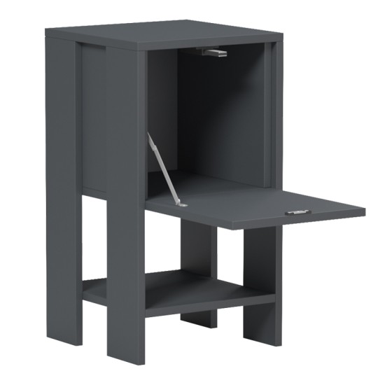 Κομοδίνο Reppo  ανθρακί 30x30x55εκ