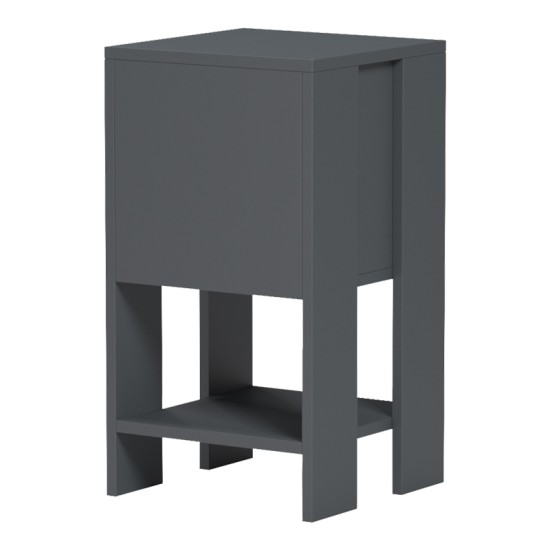 Κομοδίνο Reppo  ανθρακί 30x30x55εκ