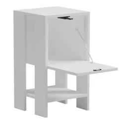 Κομοδίνο Reppo  λευκό 30x30x55εκ