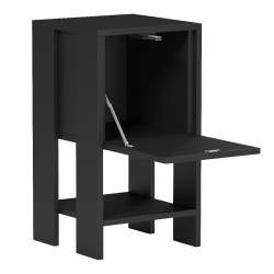 Κομοδίνο Reppo  μαύρο 30x30x55εκ