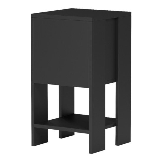 Κομοδίνο Reppo  μαύρο 30x30x55εκ