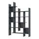 Βιβλιοθήκη Manco  ανθρακί 122x25.5x188εκ