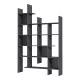 Βιβλιοθήκη Manco  ανθρακί 122x25.5x188εκ