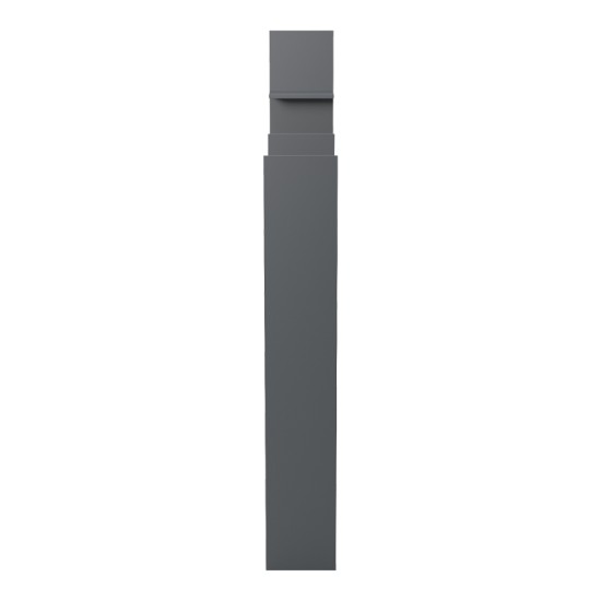 Βιβλιοθήκη Manco  ανθρακί 122x25.5x188εκ