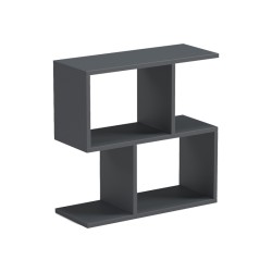 Βοηθητικό τραπέζι-βιβλιοθήκη Wesmol  ανθρακί 50x20x50εκ