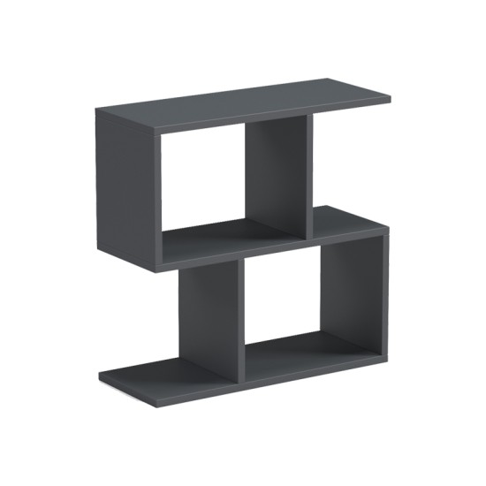 Βοηθητικό τραπέζι-βιβλιοθήκη Wesmol  ανθρακί 50x20x50εκ