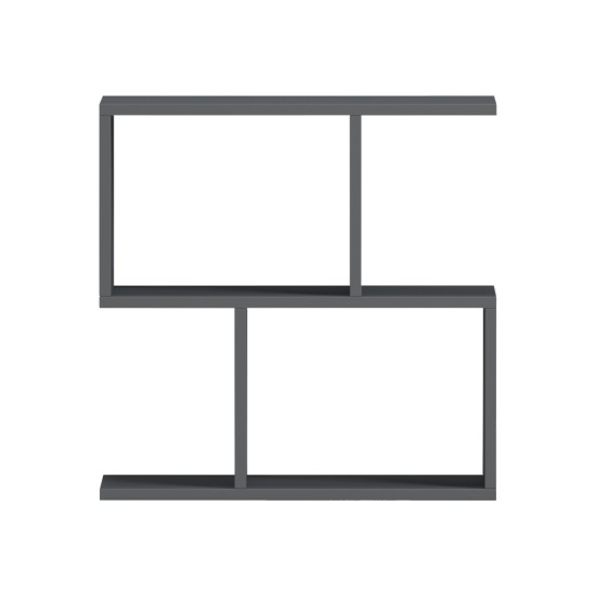 Βοηθητικό τραπέζι-βιβλιοθήκη Wesmol  ανθρακί 50x20x50εκ