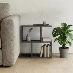 Βοηθητικό τραπέζι-βιβλιοθήκη Wesmol  ανθρακί 50x20x50εκ