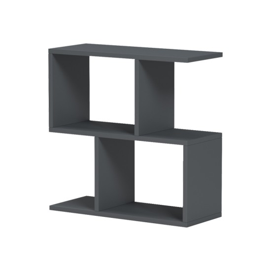 Βοηθητικό τραπέζι-βιβλιοθήκη Wesmol  ανθρακί 50x20x50εκ