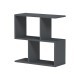 Βοηθητικό τραπέζι-βιβλιοθήκη Wesmol  ανθρακί 50x20x50εκ