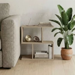 Βοηθητικό τραπέζι-βιβλιοθήκη Wesmol  sonoma 50x20x50εκ