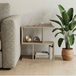 Βοηθητικό τραπέζι-βιβλιοθήκη Wesmol  sonoma 50x20x50εκ