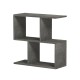 Βοηθητικό τραπέζι-βιβλιοθήκη Wesmol  ανθρακί όψη μαρμάρου 50x20x50εκ
