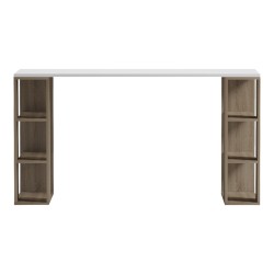 Γραφείο με ραφιέρα  Colmar  sonoma-λευκό 140x60x75εκ