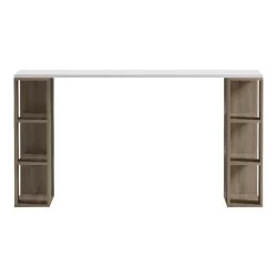 Γραφείο με ραφιέρα  Colmar  sonoma-λευκό 140x60x75εκ