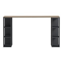 Γραφείο με ραφιέρα Colmar  ανθρακί- sonoma 140x60x75εκ