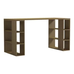 Γραφείο με ραφιέρα Colmar  σε ανοιχτό καρυδί 140x60x75εκ