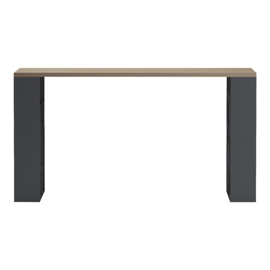 Γραφείο με ραφιέρα Labirent   ανθρακί-sonoma 140x60x75εκ