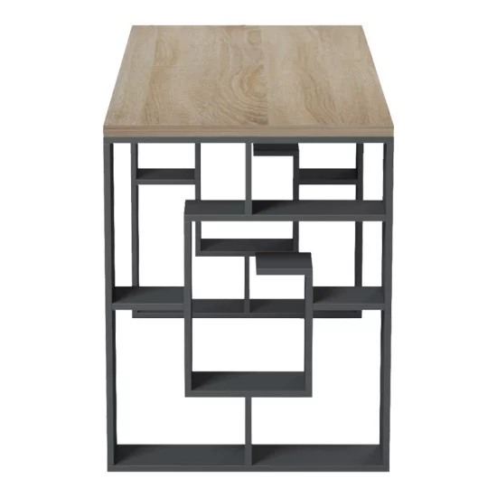 Γραφείο εργασίας Lovet  ανθρακί-sonoma 140x60x75εκ