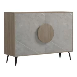 Μπουφές Gora  sonoma-μπεζ οψη μαρμαρου 110x35.5x82εκ