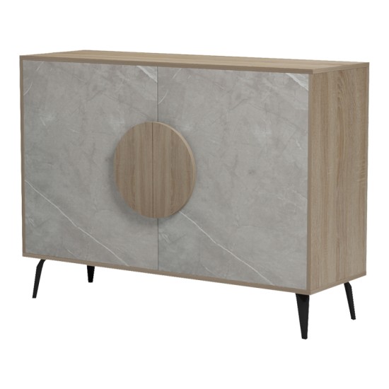 Μπουφές Gora  sonoma-μπεζ οψη μαρμαρου 110x35.5x82εκ