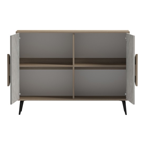 Μπουφές Gora  sonoma-μπεζ οψη μαρμαρου 110x35.5x82εκ