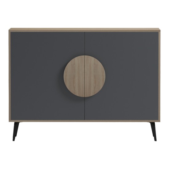 Μπουφές Gora  sonoma-ανθρακί 110x35.5x82εκ