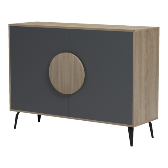 Μπουφές Gora  sonoma-ανθρακί 110x35.5x82εκ