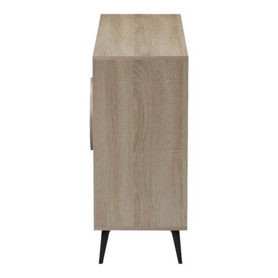 Μπουφές Gora  sonoma-ανθρακί 110x35.5x82εκ