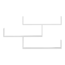 Ραφιέρα τοίχου Tiber  λευκή 120x22x67εκ