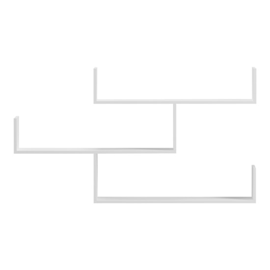 Ραφιέρα τοίχου Tiber  λευκή 120x22x67εκ