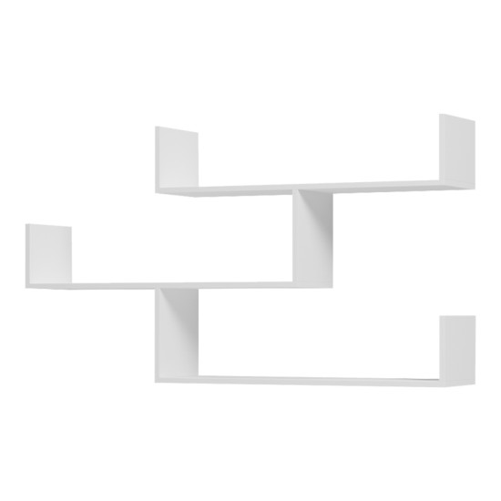 Ραφιέρα τοίχου Tiber  λευκή 120x22x67εκ