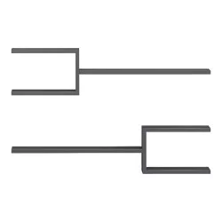 Ραφιέρα τοίχου Sumpa  2τεμ ανθρακί 65x20x18εκ