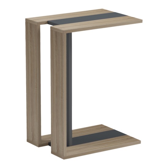 Βοηθητικό τραπέζι Muju  sonoma- ανθρακί  30x40x55εκ