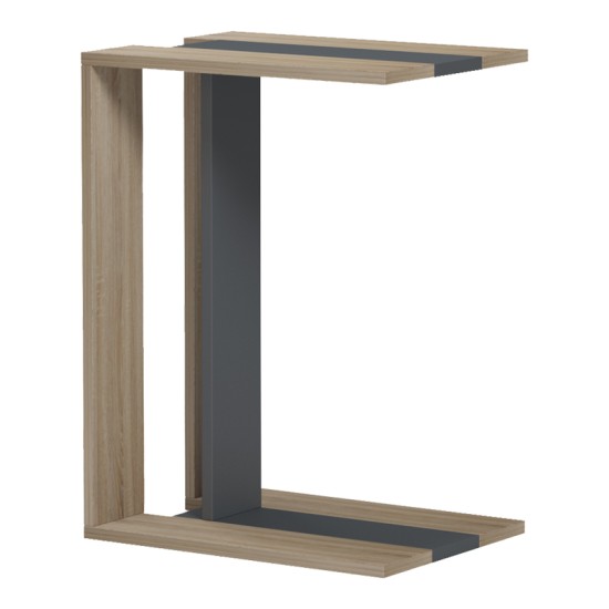 Βοηθητικό τραπέζι Muju  sonoma- ανθρακί  30x40x55εκ