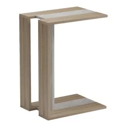 Βοηθητικό τραπέζι Muju  sonoma- μπεζ οψη μαρμάρου  30x40x55εκ