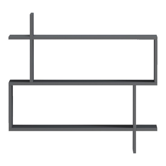 Ραφιέρα τοίχου Paralel  ανθρακί 70x22x65,5εκ