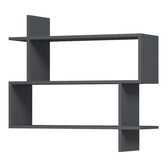 Ραφιέρα τοίχου Paralel  ανθρακί 70x22x65,5εκ