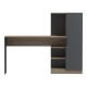 Γραφείο με βιβλιοθήκη και ντουλάπι Ofisio  sonoma-ανθρακί 152.3x40x120εκ