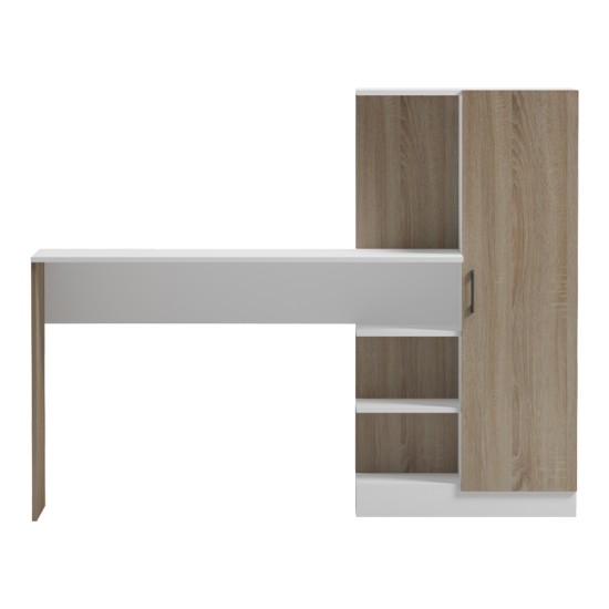 Γραφείο με βιβλιοθήκη και ντουλάπι Ofisio  sonoma-λευκό 152.3x40x120εκ