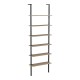 Βιβλιοθήκη επιτοίχια Dimmo  sonoma-μαύρο μέταλλο 60x20x180εκ