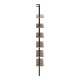 Βιβλιοθήκη επιτοίχια Dimmo  sonoma-μαύρο μέταλλο 60x20x180εκ