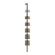 Βιβλιοθήκη επιτοίχια Dimmo  sonoma-μαύρο μέταλλο 60x20x180εκ