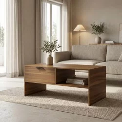 Τραπέζι σαλονιού Felina  καρυδί 100x50x45εκ